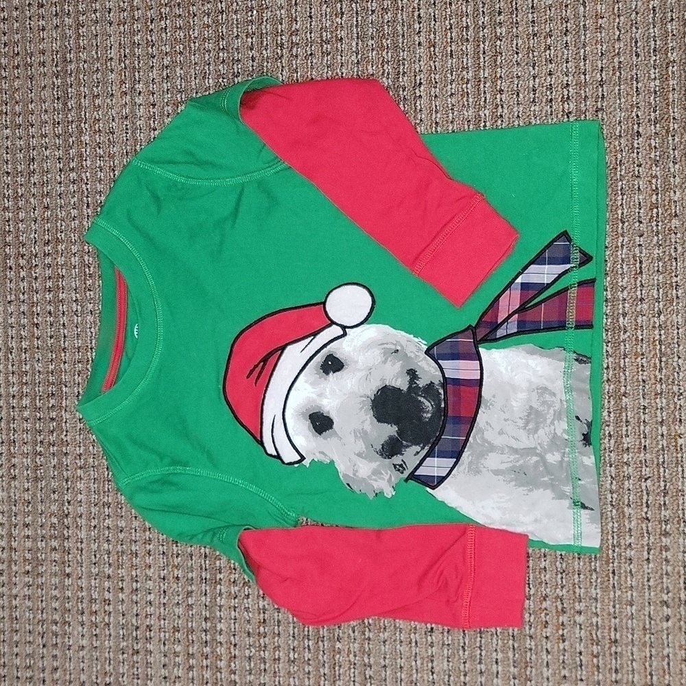 5/$25 J. Khaki boys size 4T long sleeve Christmas shirt puppy in Santa hat NWOT